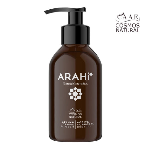 Arahi Aceite Cosmos Natural Orange Blossom Lichaams Olie 200 ML Bruin Flesje met Pomp